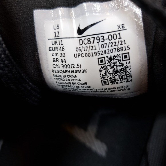 Nike Pegasus Trail 3 GTX GORE-TEX Triple Black Shoes Sneakers Mens Size 12 - Picture 12 of 12